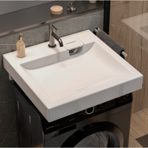 Раковина под стиральную машину Sanita Luxe Space 55 SPC55SLWB01 белая